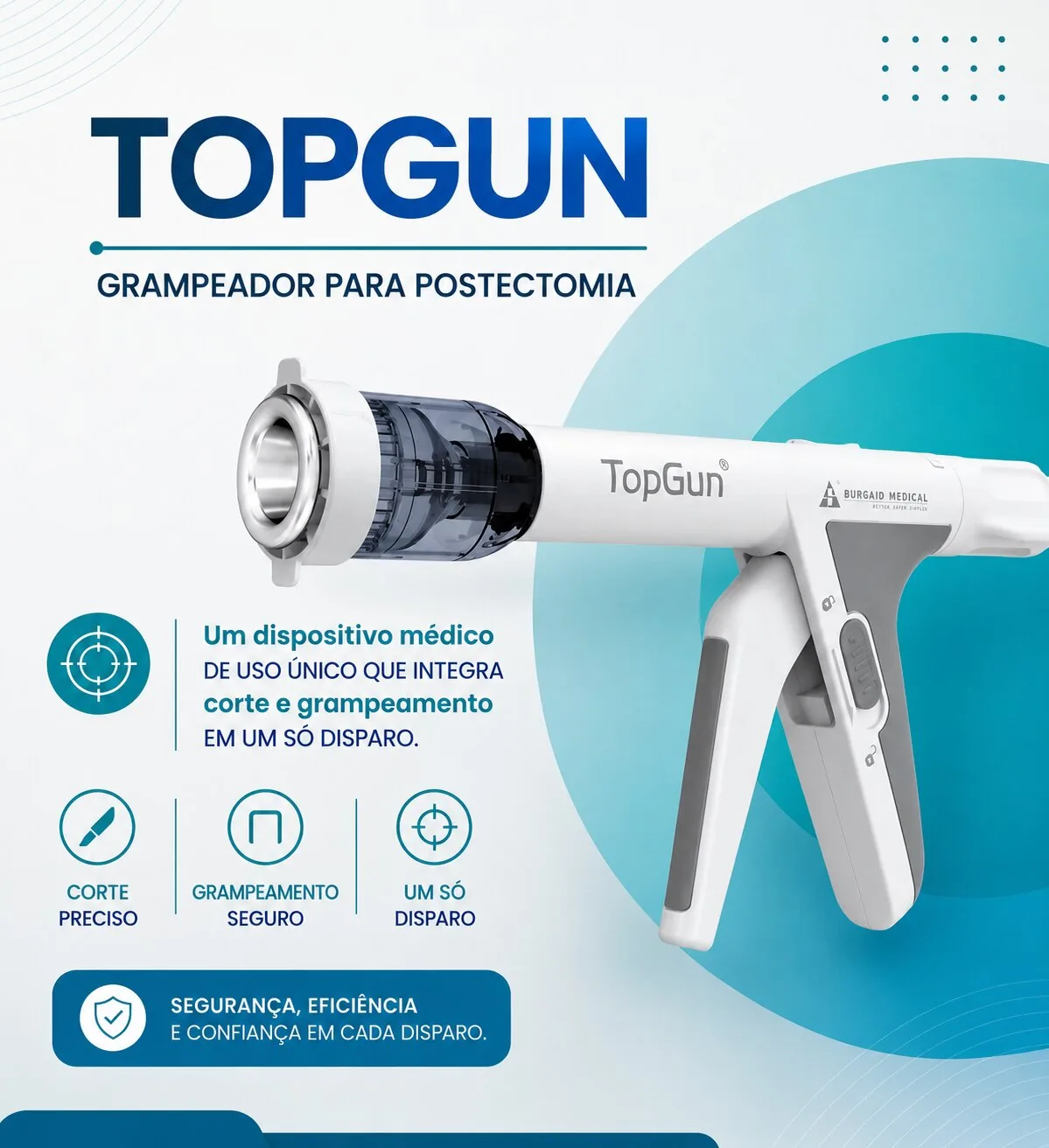 Grampeador cirúrgico TopGun para circuncisão — Dr. Adriano Caldeira
